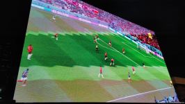 Aksiya iştirakçıları və sülhməramlılar dünya çempionatının oyununu birlikdə izləyir (FOTO/VİDEO)
