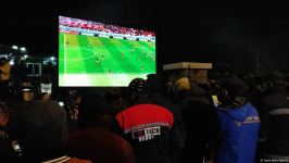 Aksiya iştirakçıları və sülhməramlılar dünya çempionatının oyununu birlikdə izləyir (FOTO/VİDEO)