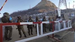 Rusiya sülhməramlılarının müvəqqəti yerləşdirildiyi zonada etiraz aksiyasının üçüncü günü (FOTO)