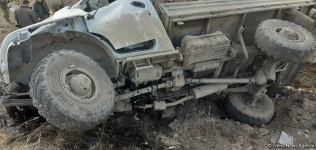 Kəlbəcərdə minaya düşən texnikaların görüntüləri (FOTO/VİDEO)