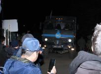 Şuşa-Xankəndi yolundan növbəti dəfə sülhməramlılara məxsus təminat avtomobilləri keçib (FOTO/VİDEO)