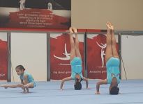 Bədii və akrobatika gimnastikası üzrə birgə Bakı çempionatının yarışlarına start verilib (FOTO)