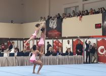 Bədii və akrobatika gimnastikası üzrə birgə Bakı çempionatının yarışlarına start verilib (FOTO)