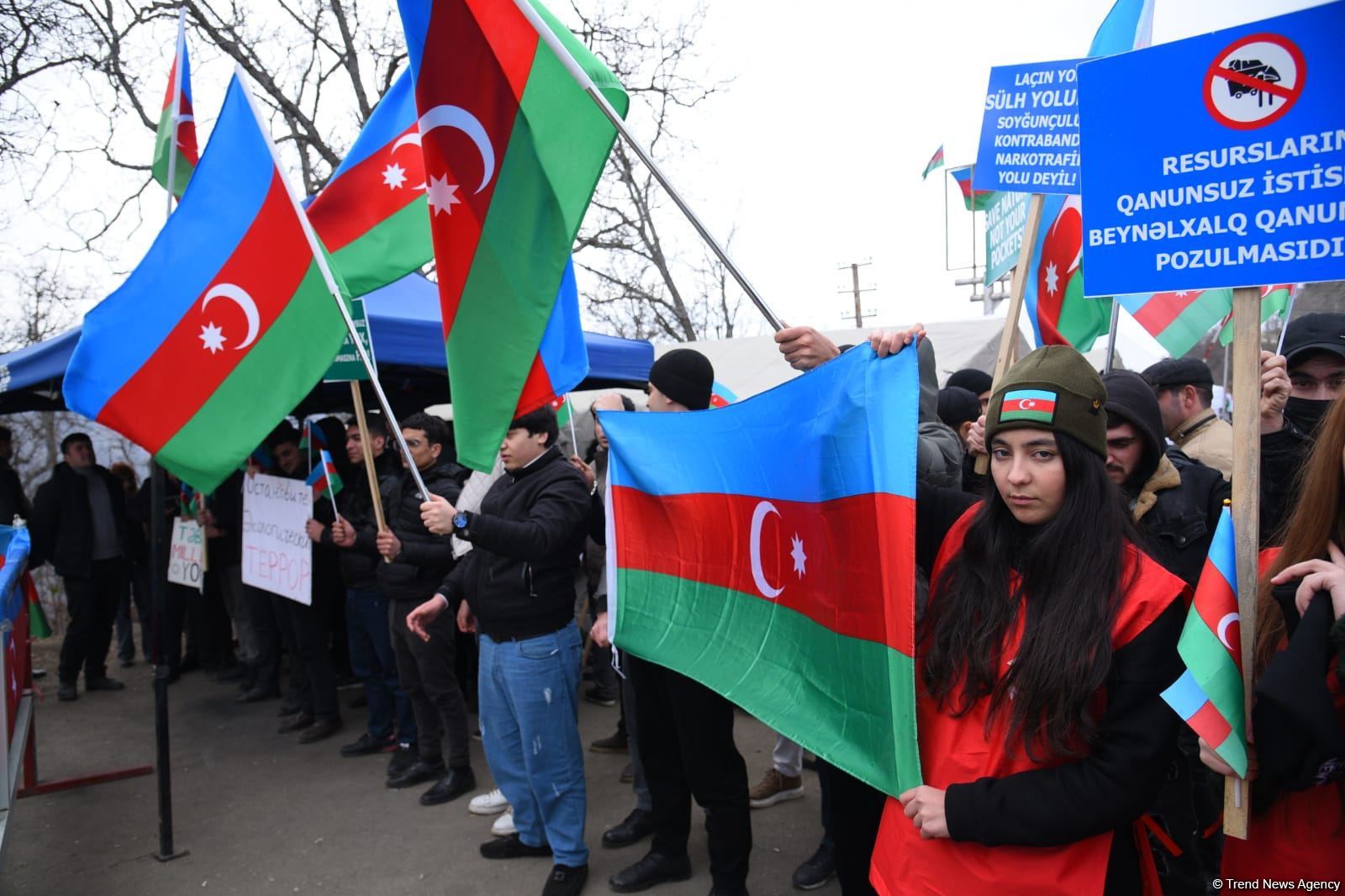 Azərbaycanlıların dinc aksiyası fotolarda
