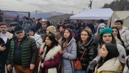 Laçın yolunda Azərbaycanlıların dinc aksiyası davam edir (FOTO/VİDEO)