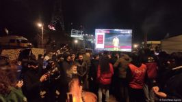 Aksiya iştirakçıları və sülhməramlılar dünya çempionatının oyununu birlikdə izləyib (FOTO/VİDEO)