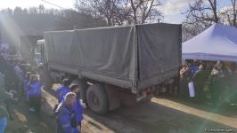 Sülhməramlılara aid təminat avtomobilləri növbəti dəfə Laçın yolundan keçdi (FOTO/VİDEO)