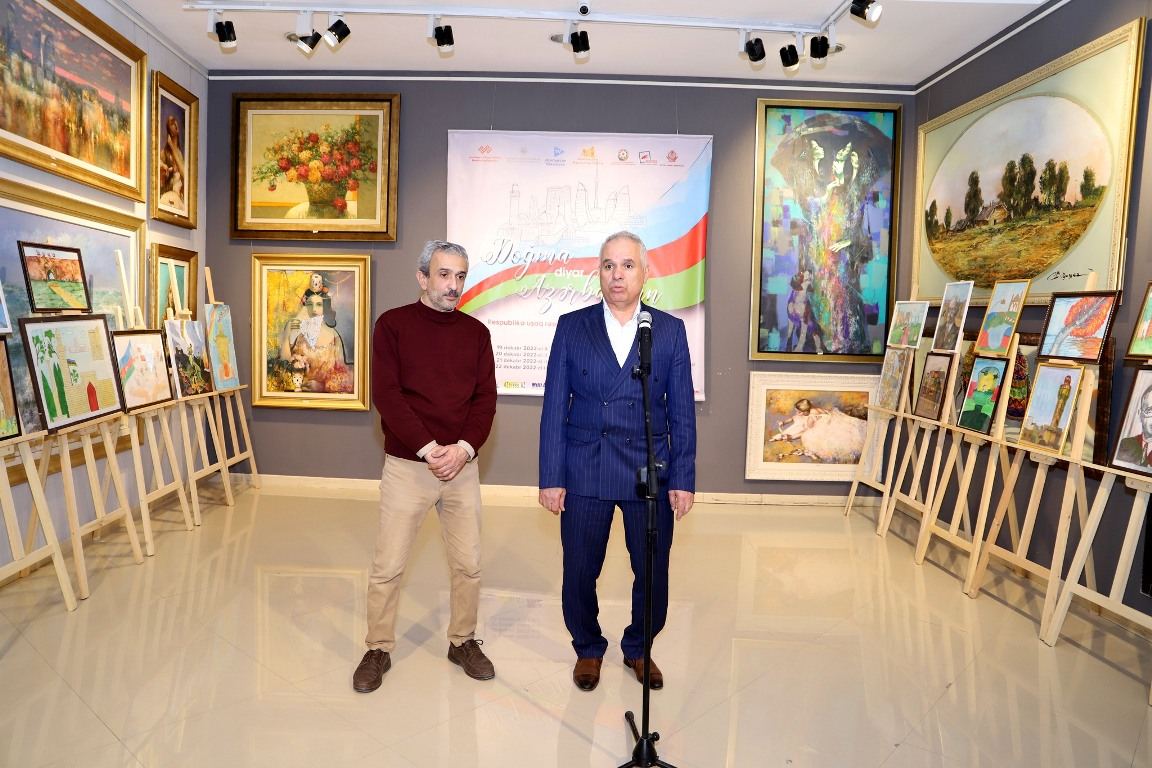 “Doğma diyar-Azərbaycan” respublika uşaq rəsm müsabiqəsinin yekun sərgisi (FOTO)