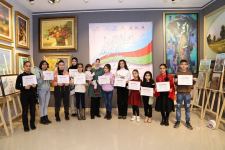 “Doğma diyar-Azərbaycan” respublika uşaq rəsm müsabiqəsinin yekun sərgisi (FOTO)