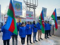 Laçın yolunda etiraz aksiyası davam edir  - Erməni yalanının növbəti ifşası (FOTO)