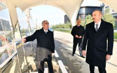 Prezident İlham Əliyev Bakı Ağ Şəhərdə görülən işlərlə tanış olub, Qarabağ Atları Kompleksinin təməlini qoyub (FOTO/VİDEO) (YENİLƏNİB)