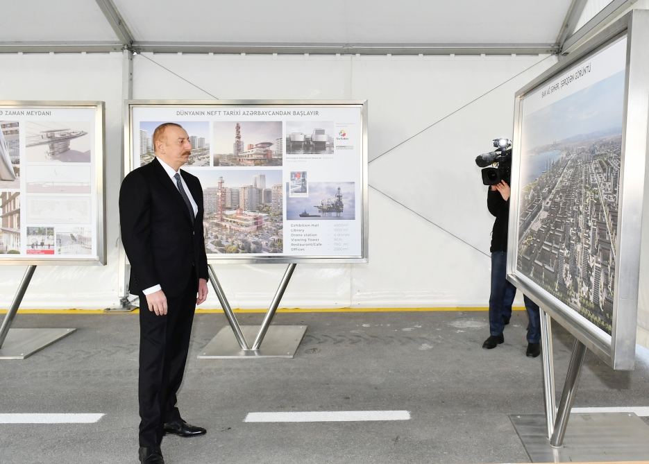 Prezident İlham Əliyev Bakı Ağ Şəhərdə görülən işlərlə tanış olub, Qarabağ Atları Kompleksinin təməlini qoyub (FOTO/VİDEO) (YENİLƏNİB)