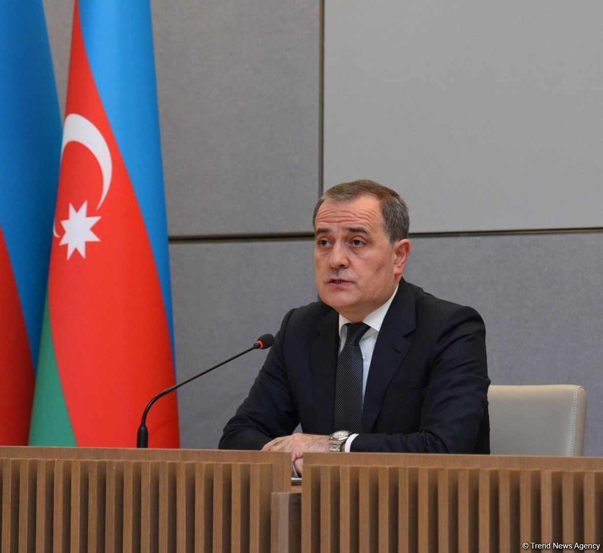 Ceyhun Bayramov mətbuat konfransı keçirib (FOTO/VİDEO) (ƏLAVƏ OLUNUB)
