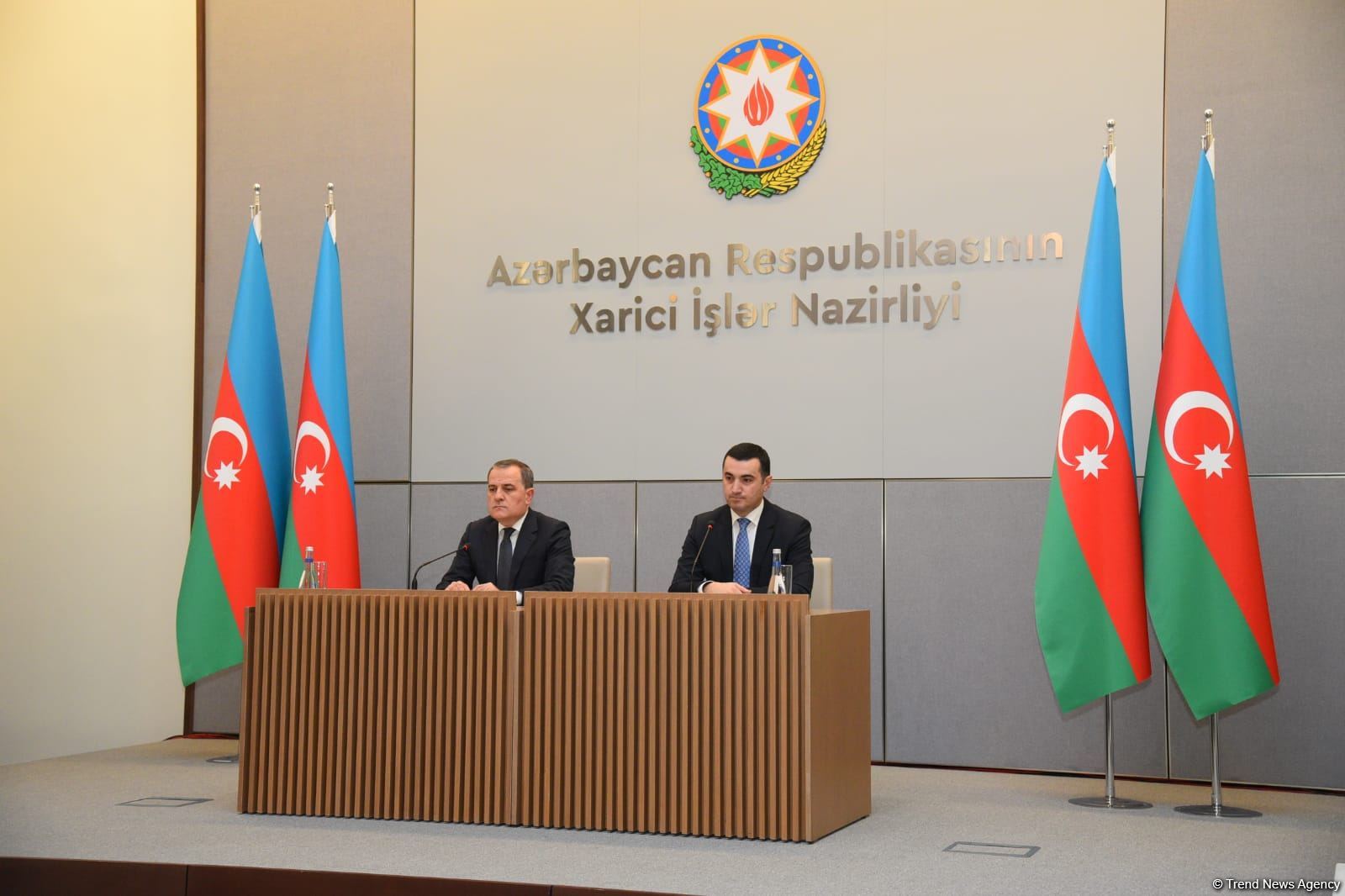 Ceyhun Bayramov mətbuat konfransı keçirib (FOTO/VİDEO) (ƏLAVƏ OLUNUB)
