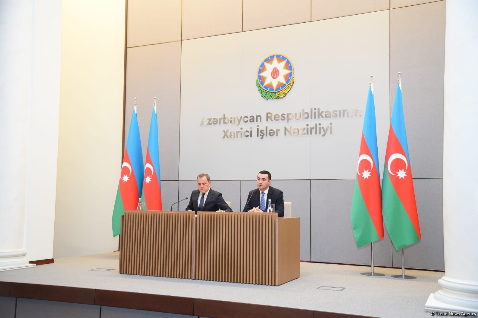 Ceyhun Bayramov mətbuat konfransı keçirib (FOTO/VİDEO) (ƏLAVƏ OLUNUB)