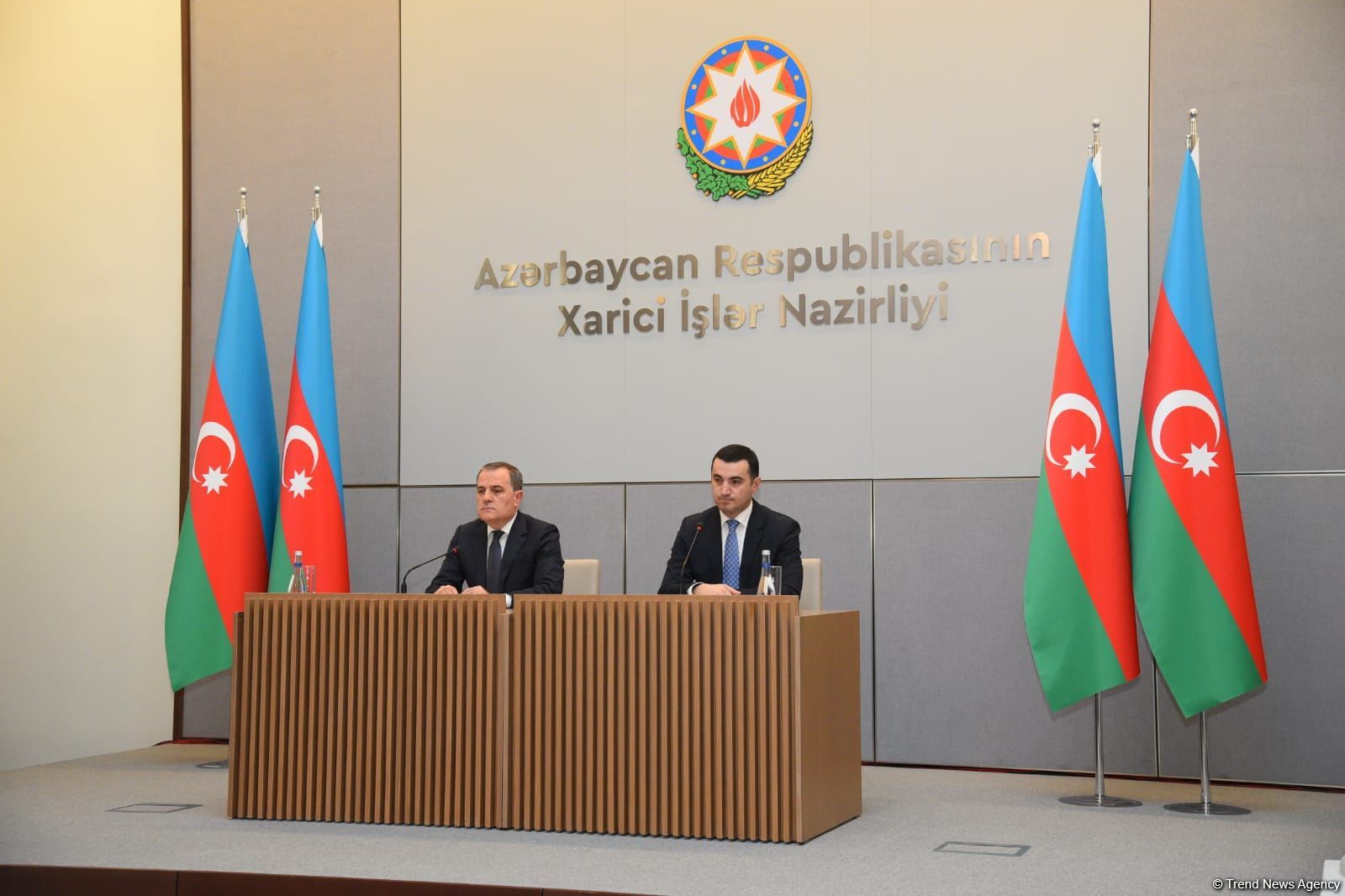 Ceyhun Bayramov mətbuat konfransı keçirib (FOTO/VİDEO) (ƏLAVƏ OLUNUB)