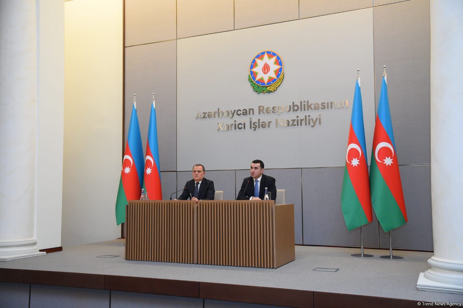 Ceyhun Bayramov mətbuat konfransı keçirib (FOTO/VİDEO) (ƏLAVƏ OLUNUB)