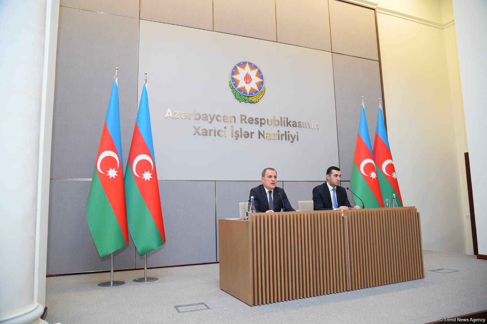 Ceyhun Bayramov mətbuat konfransı keçirib (FOTO/VİDEO) (ƏLAVƏ OLUNUB)