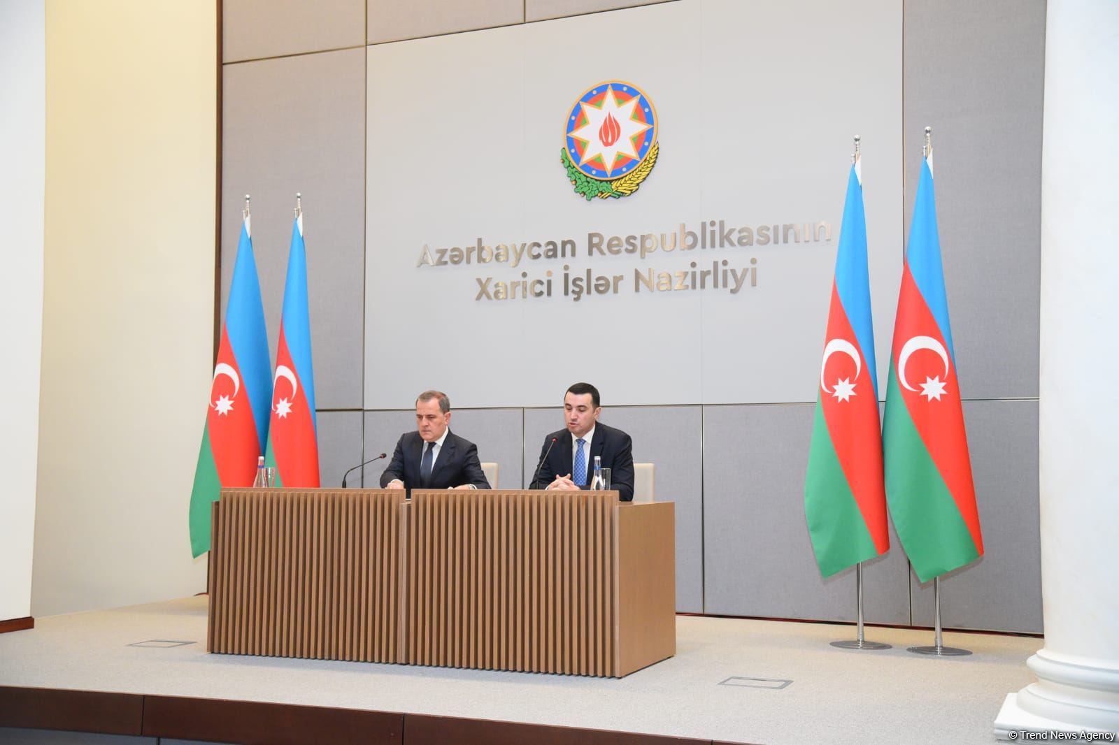 Ceyhun Bayramov mətbuat konfransı keçirib (FOTO/VİDEO) (ƏLAVƏ OLUNUB)