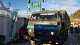 Sülhməramlılara aid daha 5 yük avtomobili Laçın yolundan keçib (FOTO)