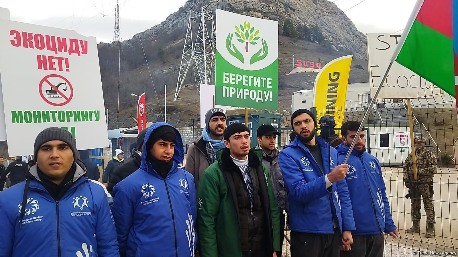 Laçın yolunda etiraz aksiyasının 18-ci günü (FOTO)
