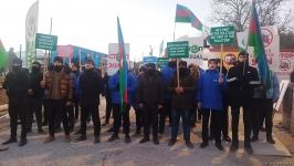 Laçın yolunda etiraz aksiyasının 24-cü günü (FOTO)