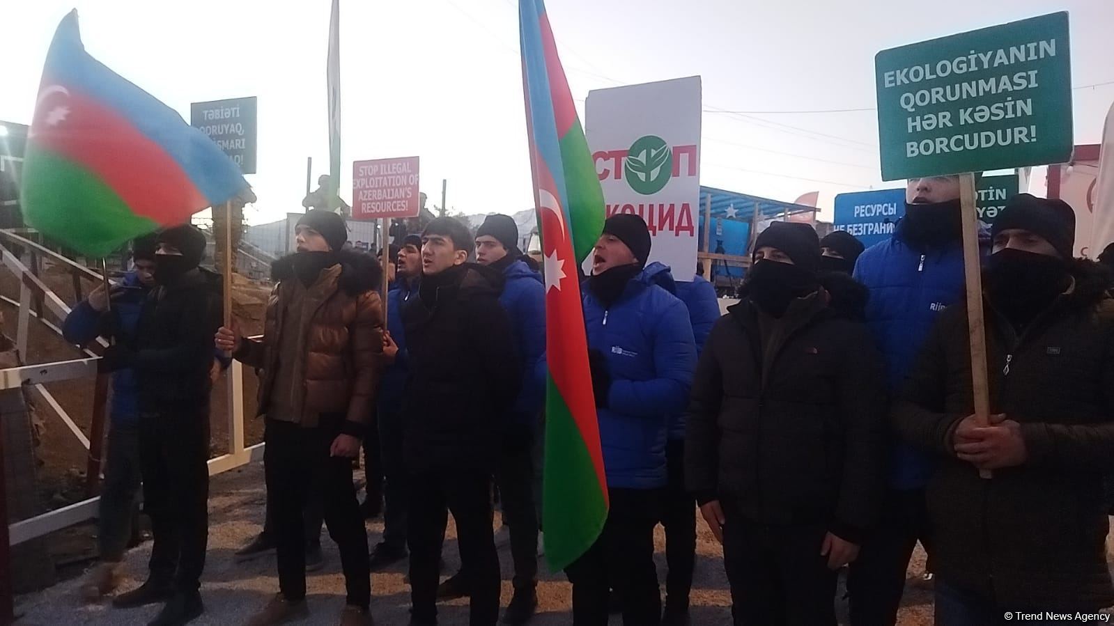 Laçın yolunda etiraz aksiyasının 24-cü günü (FOTO)