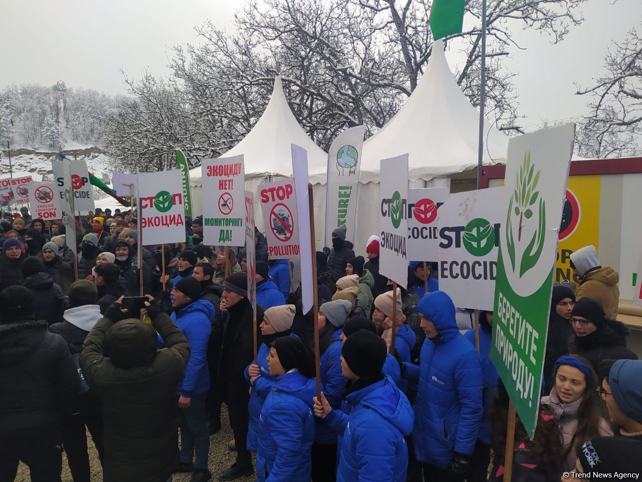 Laçın-Xankəndi yolunda aksiya qoşulanların sayı artmaqdadır (FOTO)