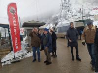 Xarici media əməkdaşları Laçın yolundakı aksiyanı işqılandırırlar (FOTO)