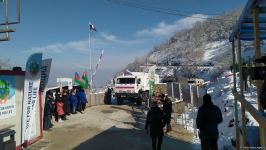 Rusiya sülhməramlılarının növbəti maşın karvanının Laçın yolundan maneəsiz keçidinə şərait yaradılıb (FOTO/VİDEO)