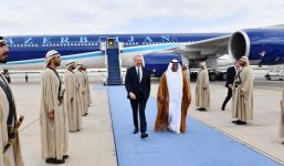 Prezident İlham Əliyev Birləşmiş Ərəb Əmirliklərinə işgüzar səfərə gəlib (FOTO/VİDEO)