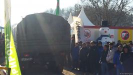 Sülhməramlılara məxsus daha beş avtomobil Laçın yolundan keçib (FOTO)