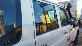 BQXK-ya məxsus avtomobillər Laçın yolundan keçib (FOTO)