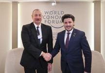 Prezident İlham Əliyevin Davosda Monteneqronun Baş naziri Dritan Abazoviç ilə görüşü olub (FOTO)