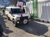 BQXK-ya məxsus avtomobillər yenidən Laçın yolundan keçib (FOTO)