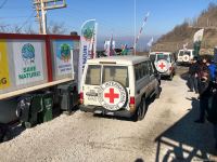 BQXK-ya məxsus avtomobillər yenidən Laçın yolundan keçib (FOTO)