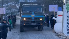 Rusiya sülhməramlılarına məxsus daha 17 avtomobil Laçın yolundan keçib (FOTO)