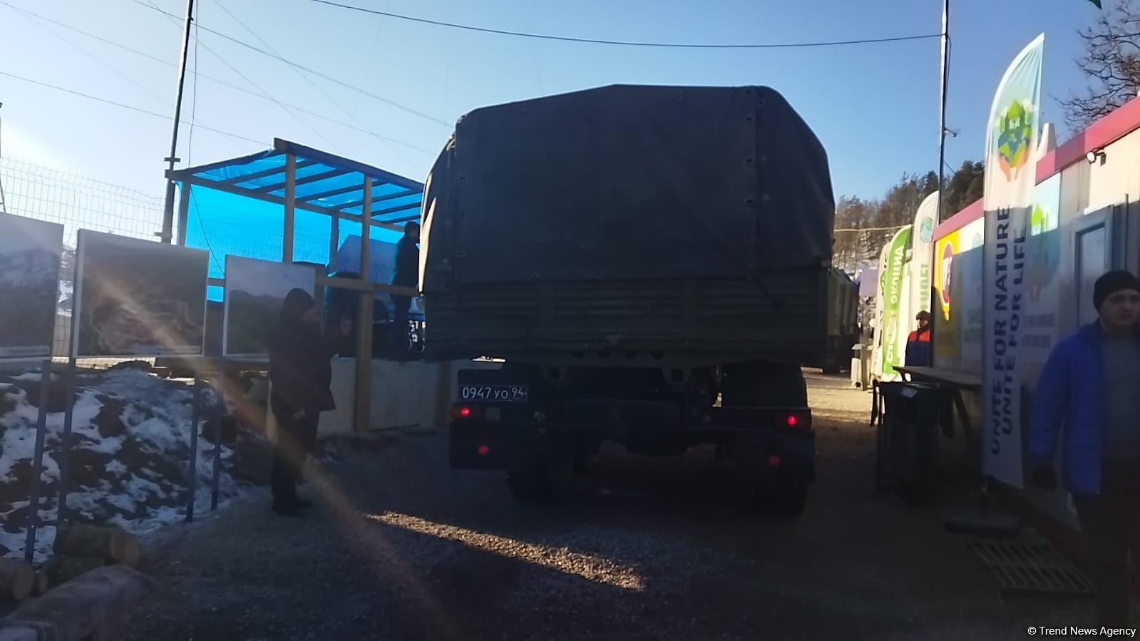 Rusiya sülhməramlılarına məxsus 14 avtomobil Laçın yolundan keçib (FOTO)