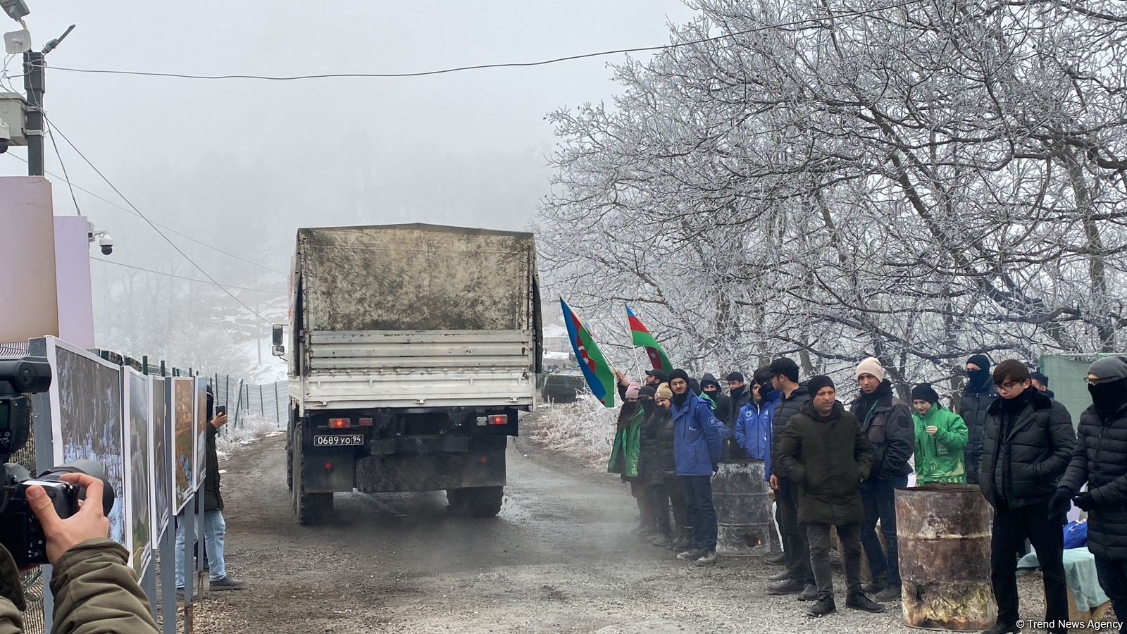Sülhməramlılara aid daha 2 yük maşını Laçın yolundan maneəsiz keçib (FOTO/VİDEO)