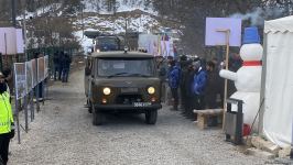 Rusiya sülhməramlılarına məxsus 14 avtomobil Laçın yolundan keçib (FOTO/VİDEO)