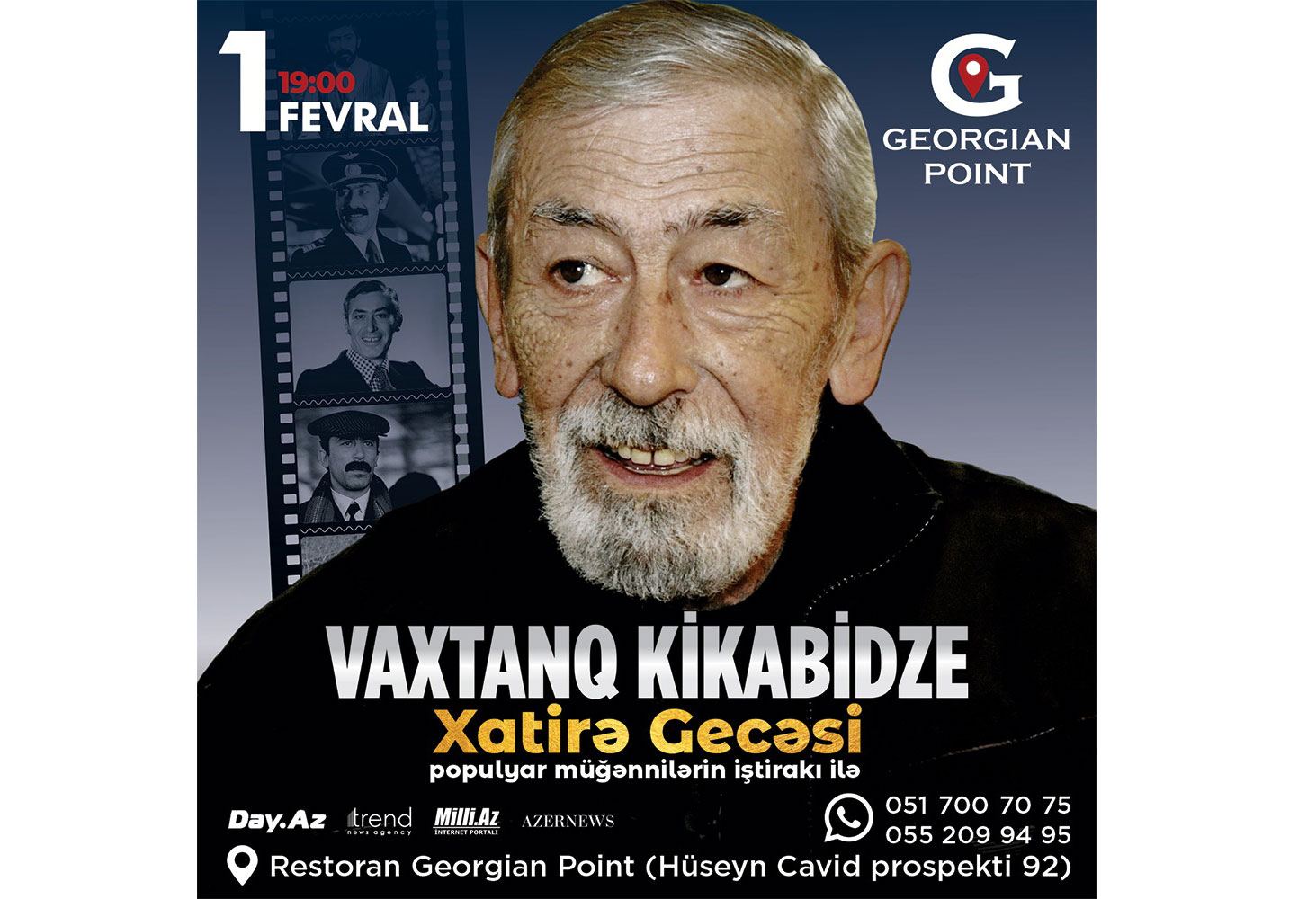 Bakıda Vaxtanq Kikabidzenin xatirə gecəsi keçiriləcək