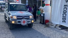 BQXK-ya məxsus avtomobillər yenidən Laçın yolundan keçib (FOTO)