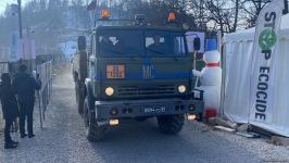Sülhməramlılara aid 11 avtomobil Laçın yolundan keçib (FOTO)
