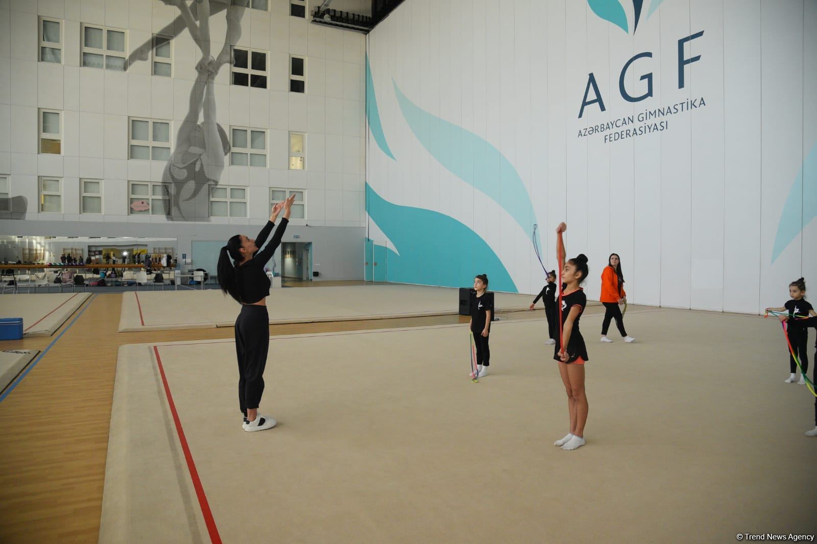 Şəmkir və Sumqayıtdan olan gimnast qızlar təlim-məşq toplanışı üçün Bakıya gəliblər (FOTO)