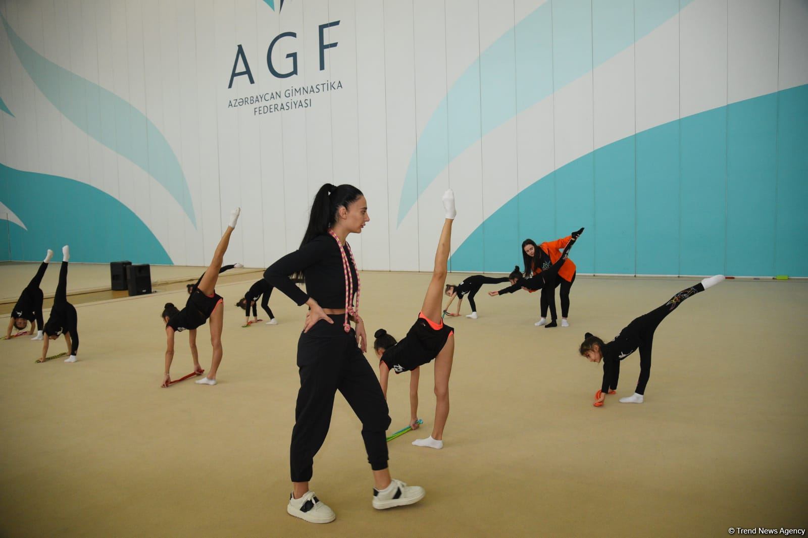 Şəmkir və Sumqayıtdan olan gimnast qızlar təlim-məşq toplanışı üçün Bakıya gəliblər (FOTO)