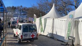 BQXK-ya məxsus yeddi avtomobil Laçın yolundan keçib (FOTO)