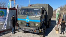 Rusiya sülhməramlılarına aid daha 1 yük maşını Laçın yolundan keçib (FOTO)