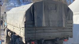 Rusiya sülhməramlılarına aid daha 13 avtomobil Laçın yolundan keçib (FOTO)