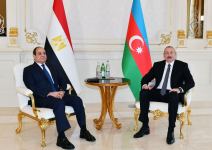 Azərbaycan və Misir prezidentlərinin təkbətək görüşü olub (FOTO)