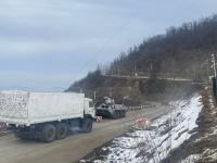 Rusiya sülhməramlılarına aid daha 13 avtomobil Laçın yolundan keçib (FOTO)